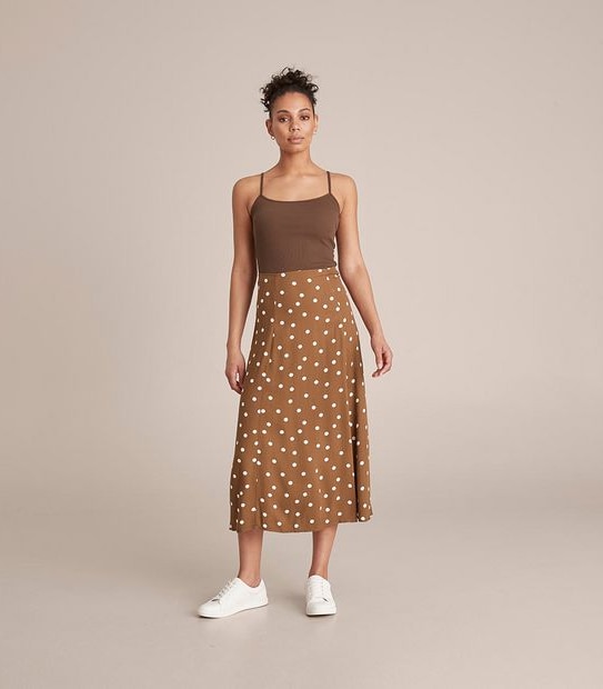 Lily Loves Side Split Midi Skirt