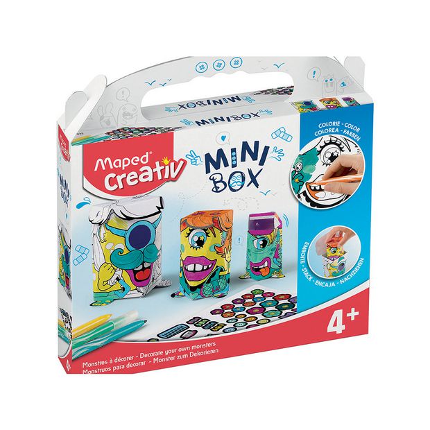 Kit Creativ Maped Mini Box Artistico com Acessórios, Quadro Paper Mosaico e Cartela de Adesivos