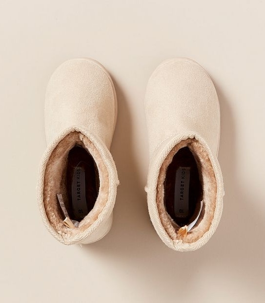 Kids Gold Slipper Boots