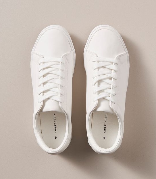 Kids Senior PU Sneakers - White | Target Australia