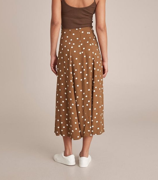 Lily Loves Side Split Midi Skirt