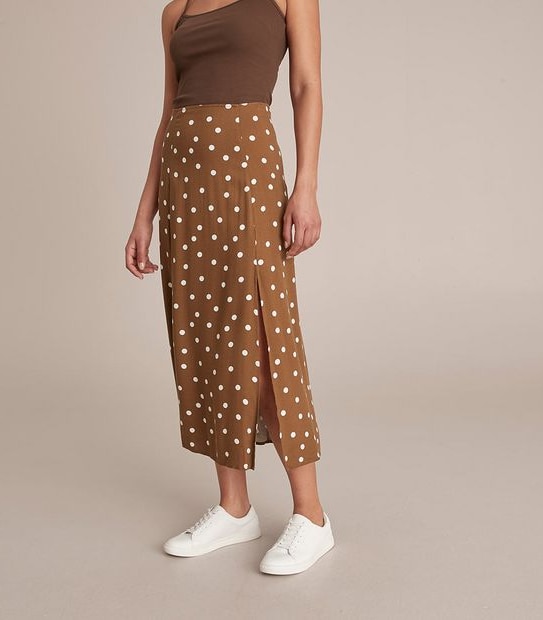 Lily Loves Side Split Midi Skirt