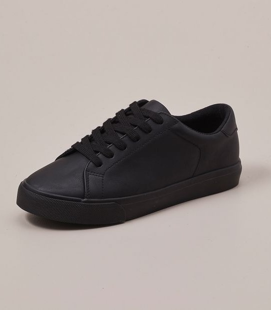 B SNR BLACK PU SNEAKER  SIZE 13-6