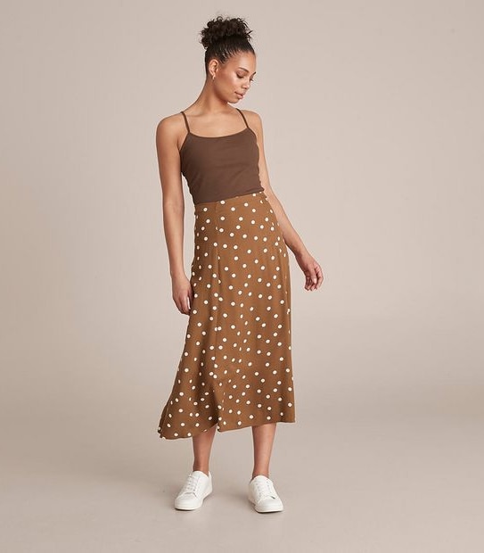 Lily Loves Side Split Midi Skirt