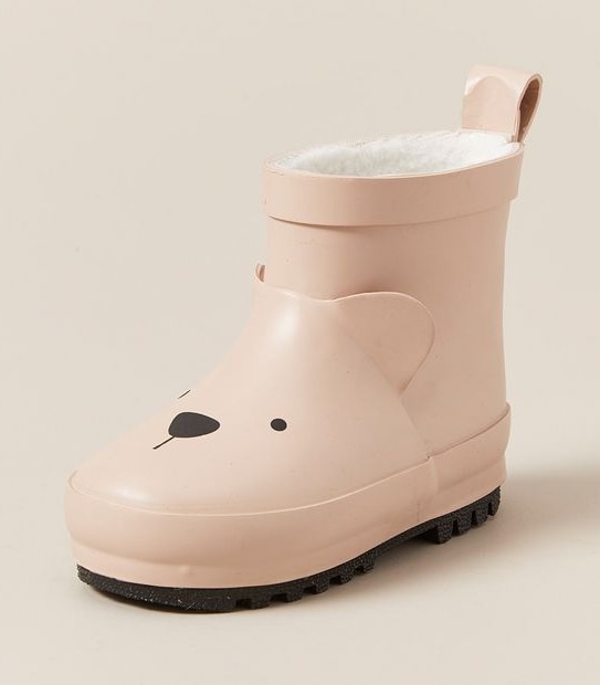 Baby Bear Faux Fur Lined Rainboots
