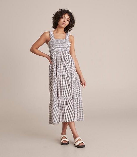 Lily Loves Shirred Bodice Midi Dress
