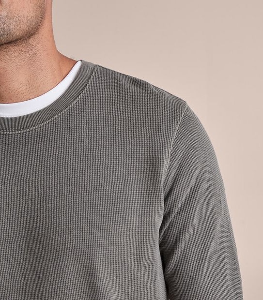 Waffle Crew Neck T-Shirt