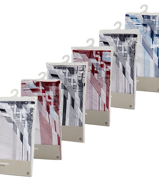 Men's Assorted Handkerchiefs - Pack of 6
