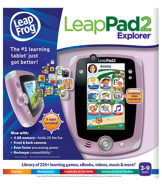 LeapFrog LeapPad 2 Explorer Accessory Bundle Pack Pink