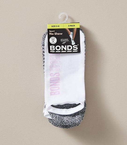 Bonds 2 Pack No Show Sports Cool Tech Socks 