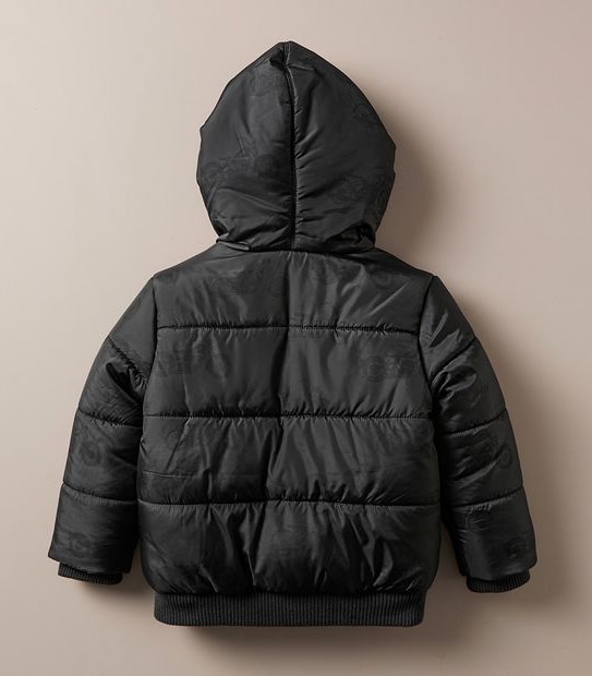 Hooded Puffer Print Jacket