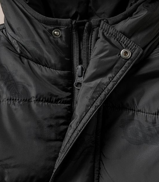 Hooded Puffer Print Jacket