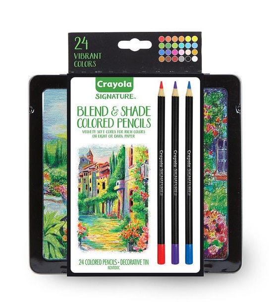 Crayola Signature 24 Pack Blend & Shade Coloured Pencils