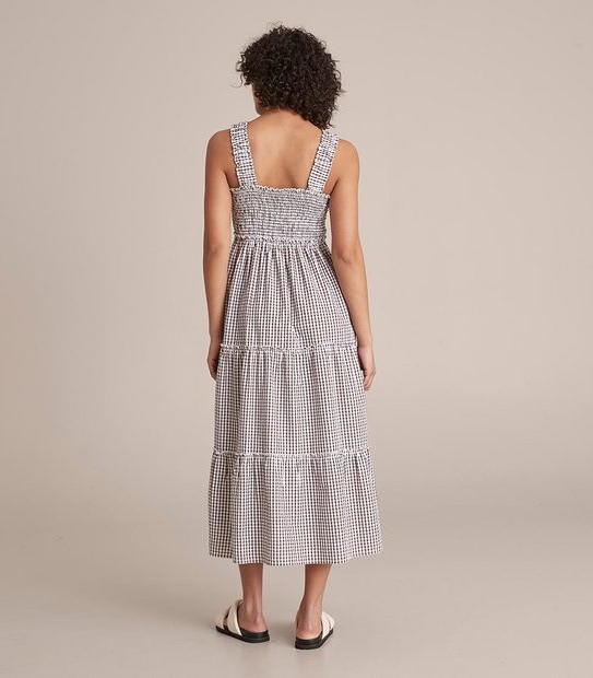 Lily Loves Shirred Bodice Midi Dress