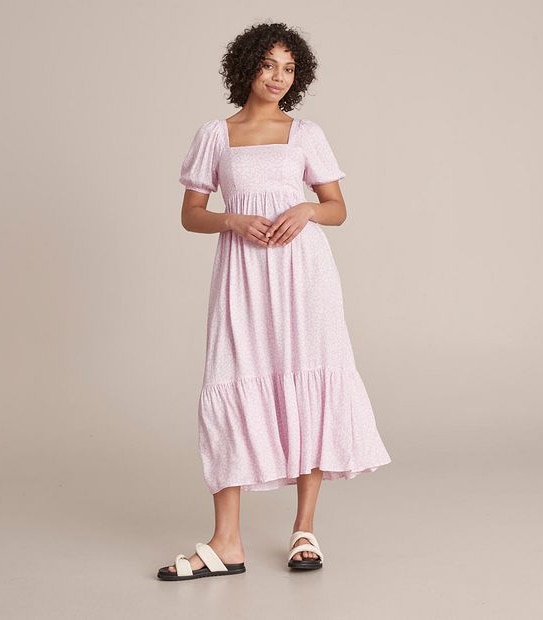 Lily Loves Puff Sleeve Midi Dress