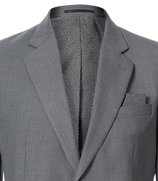 Tailored Cross Hatch Slim Fit Suit Jacket