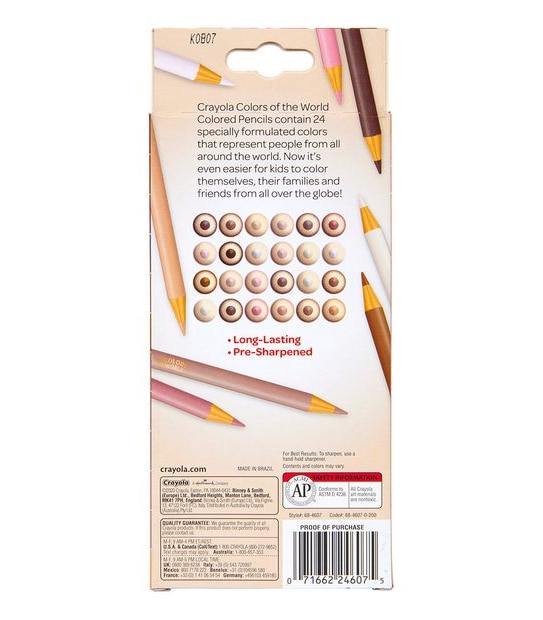 Crayola 24 Pack Colours of the World Pencils