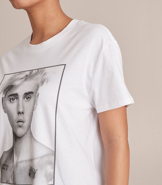 Justin Bieber Crew Neck Boxy T-Shirt