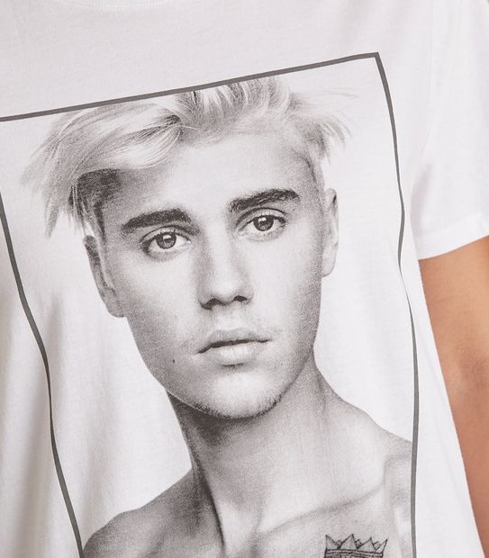Justin Bieber Crew Neck Boxy T-Shirt