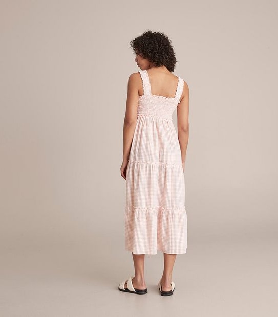 Lily Loves Shirred Bodice Midi Dress