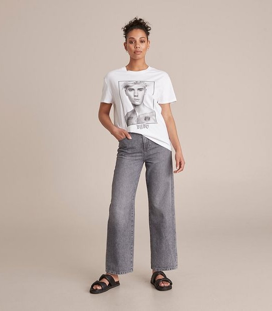Justin Bieber Crew Neck Boxy T-Shirt