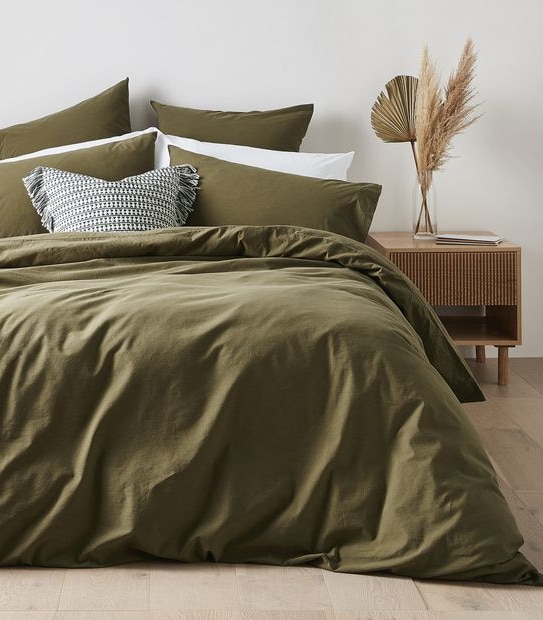 Arlo Stonewash Quilt Cover Set - Queen Bed