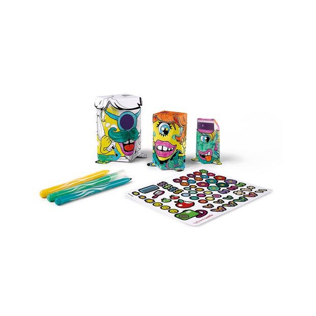 Maped Creativ - Mini box attività manuali per bambini, kit di 3 mostri