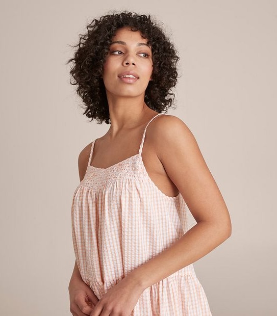 Lily Loves Strappy Check Tiered Mini Dress