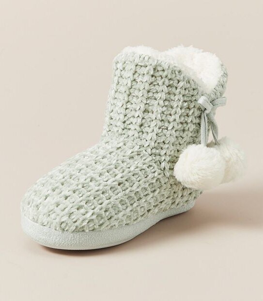 Kids Youth Pom Pom Slipper Boots
