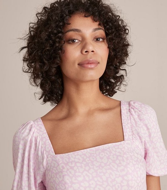 Lily Loves Puff Sleeve Midi Dress