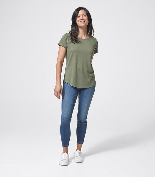 Cotton/Modal Relaxed Crew T-Shirt