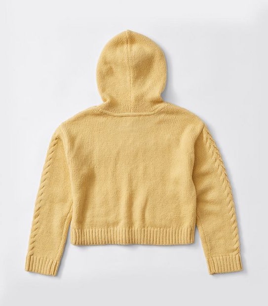 Crop Cable Knit Hoodie