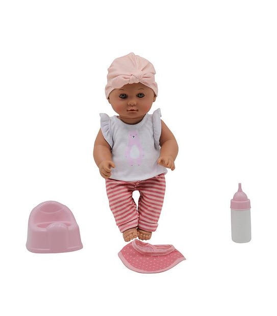 Nurture Me Drink & Wet Baby Doll Playset - Zara Pink