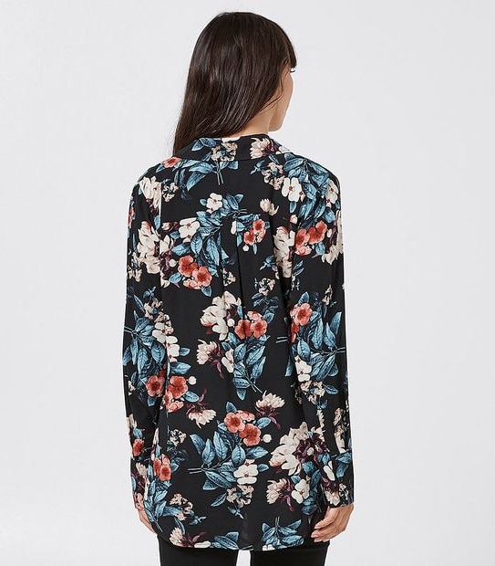 Viv Viscose Shirt - Black Sophia Floral