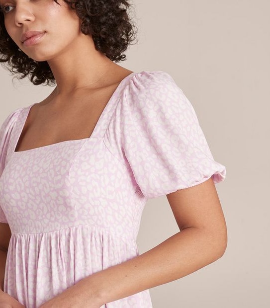 Lily Loves Puff Sleeve Midi Dress