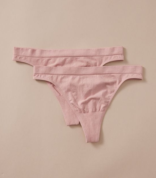 2 Pack Cotton Seamfree G-String Briefs