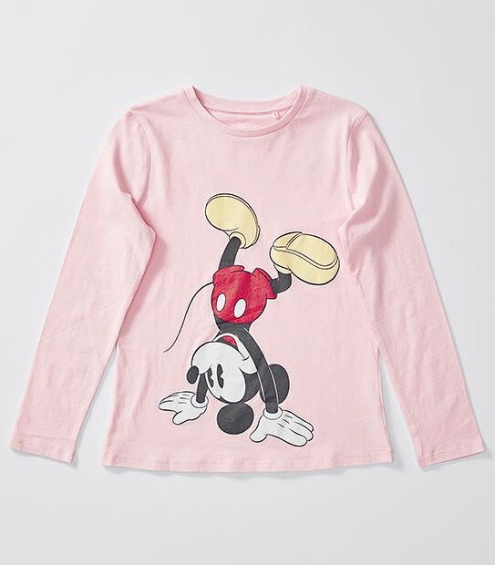 Disney Mickey Mouse Long Sleeve Upside Down T-Shirt
