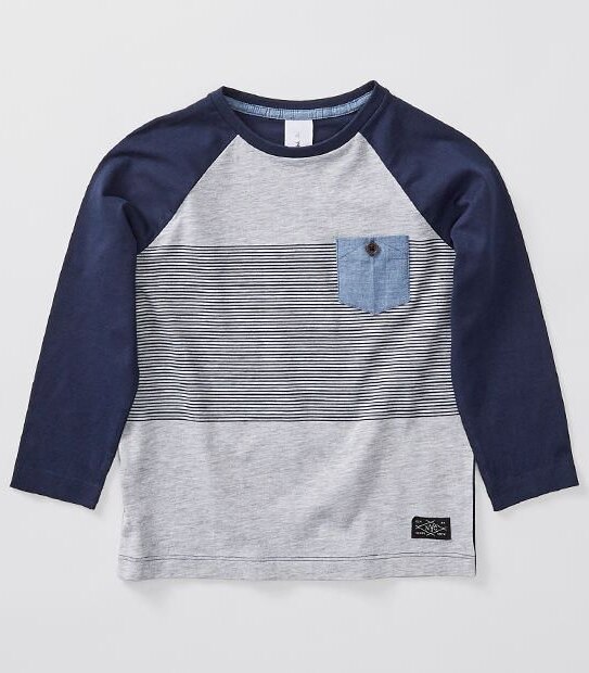 Long Sleeve Stripe Raglan Top 1 of 3