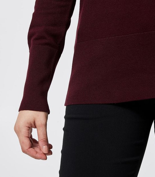 Preview Mock Turtle Neck Jumper - Burgundy Red