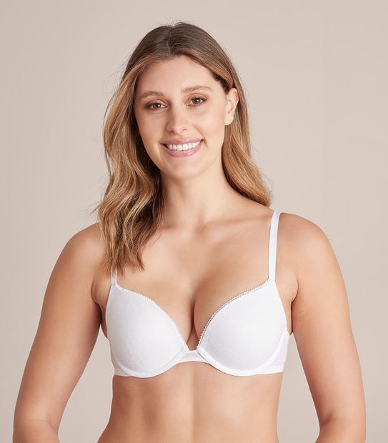 Lace Push Up Bra - White