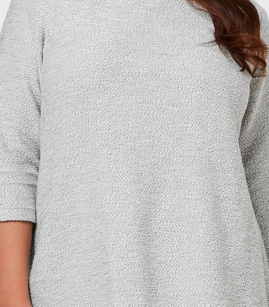 Belle Curve Textured Boat Neck Knit - Ivory