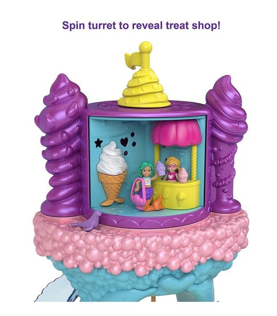 Polly Pocket Rainbow Funland Mermaid Cove & Fairy Flight Rides - Assorted