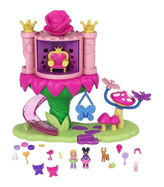 Polly Pocket Rainbow Funland Mermaid Cove & Fairy Flight Rides - Assorted