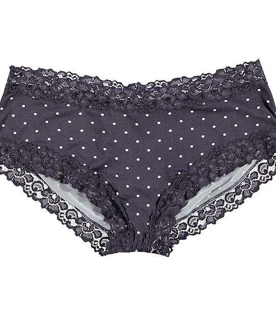 Microfibre Boyleg Briefs - Grey Spot