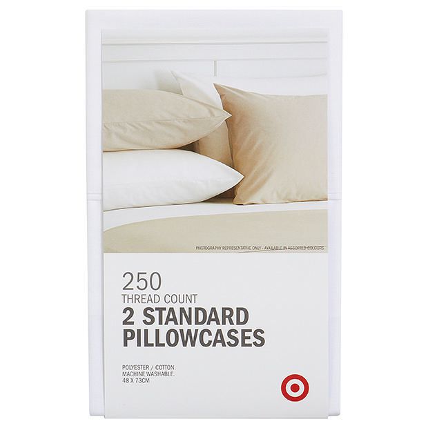 Target 2 Pack 250 Thread Count Standard Pillowcases - White