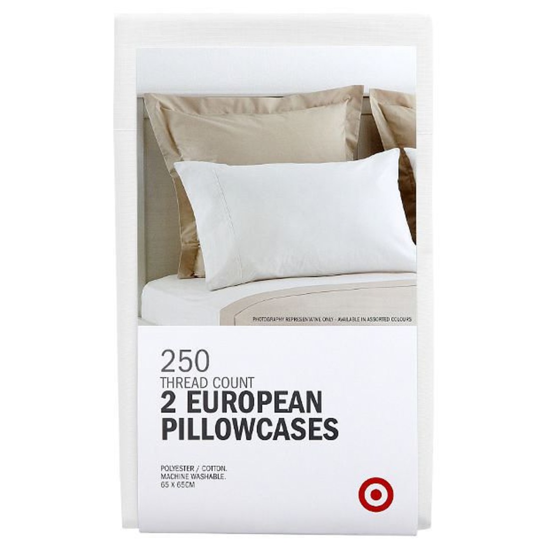 Target 2 Pack 250 Thread Count European Pillowcases True White