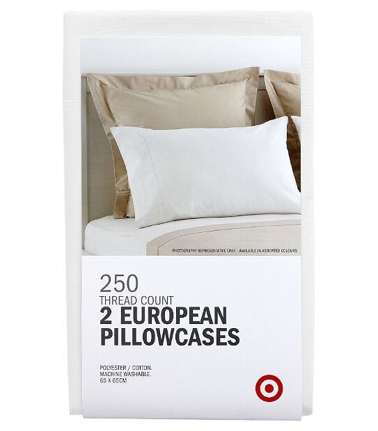 Target 2 Pack 250 Thread Count European Pillowcases