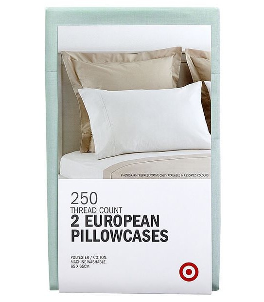 Target 2 Pack 250 Thread Count European Pillowcases