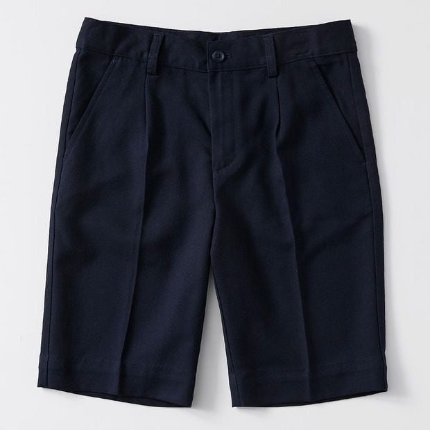 Structured Twill School Shorts - Navy 