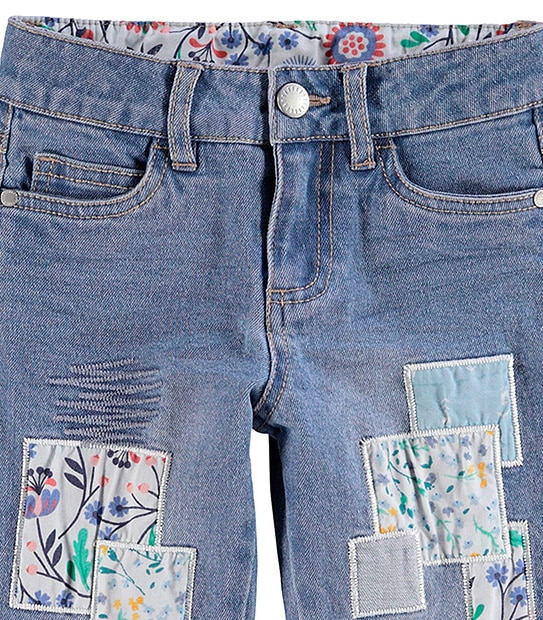 Patchwork Denim Jeans